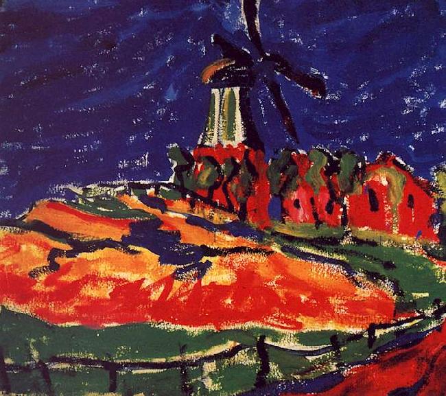 Erich Heckel Windmill, Dangast oil painting image